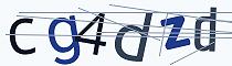 Captcha image with six characters